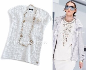 シャネル トップス Tシャツ CHANEL ホワイト F34