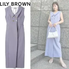 Lily Brown / リリーブラウン カラーデザインダブルブレストワンピース