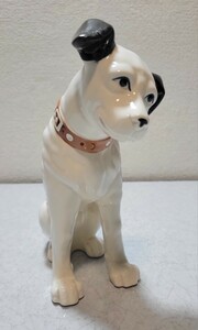 ビクター犬 ニッパー 陶器 置物 昭和レトロ Victor　修復箇所あり　現状品