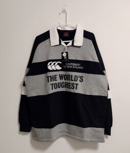 【新品タグ付】CANTERBURY 裏起毛 スウェット ラガーシャツ XLサイズ相当 カンタベリー ラグビー　ワールドカップ　rugby