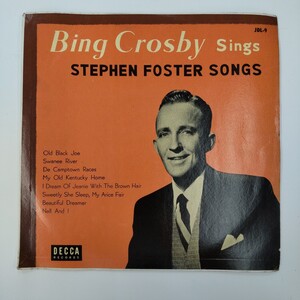 e002 Bing Crosby ビング・クロスビー Stephen Foster Songs フォスター名曲集 LP レコード