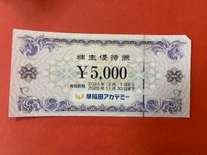 10,000円分☆早稲田アカデミー株主優待券￥5000×2枚☆2025年11月30日期限♪