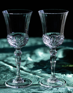 イタリア RCR ローヤル クリスタル ロック シャンパン ワイングラス 大サイズ 2脚セット 酒 ビンテージ ガラス シャンパングラス
