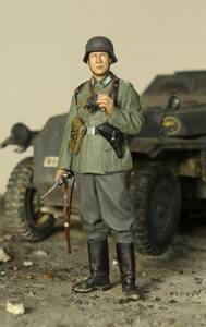 タミヤ 1/35MM ドイツ国防軍下士官1体【43】組立塗装済完成品 TAMIYA 1:35 WW2 German Wehrmacht officer, build and Painted finished.