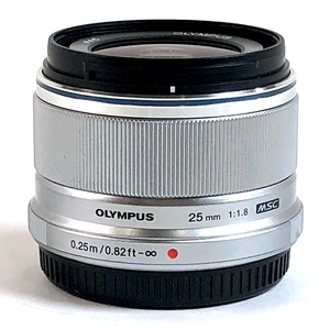 オリンパス OLYMPUS M.ZUIKO DIGITAL 25mm F1.8 シルバー 一眼カメラ用レンズ（オートフォーカス） 【中古】