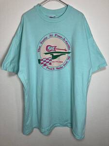 Pass-A-Grille HANES シングルステッチ Tシャツ 薄緑 XL【管理番号B80】