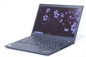【1円～】Corei7 メモリ32GB バッテリー良好 Lenovo ThinkPad T490s i7-8665U 32G SSD256G 14インチ FHD Win10