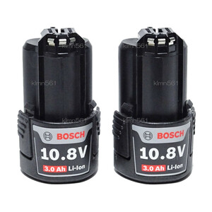 BOSCH/ボッシュ 10.8V3.0Ahリチウムイオンバッテリー GBA10.8V3.0AH 2個セット [Professional]（A1020LIBの大容量版です。）