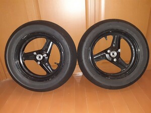 NSR50純正３本スポークホイール前後セット NSF100 APE100 XR100モタード NSR80