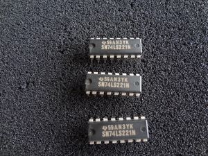 テキサス製　SN74LS221N(DUAL MONOSTABLE MULTIVIBRATORS) ②3個セット