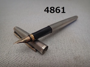 ■AC-4861◆PARKER　パーカー　万年筆　スターリングシルバー　ペン先14K 20240729