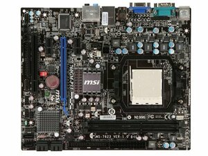 MSI 760GM-P33 マザーボード AMD 760G AM3 MicroATX メモリ最大8G対応 保証あり　