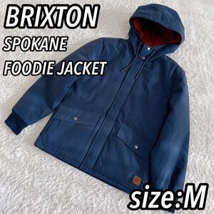 【特価】BRIXTON SPOKANE ブリクストン フードジャケット Mサイズ　ネイビー　裏地フリース　撥水　防寒　ミリタリー