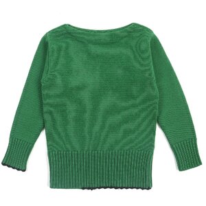 美品△メゾンマルジェラ 10 21AW S50GP0257 Knitwear ウール100％ ボートネック 長袖 ニット セーター グリーン L 伊製 正規品 メンズ