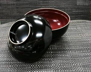 【即決】黒内朱　お好み椀金渕　木粉　新品　未使用