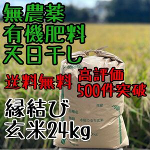 【送料無料】新米 玄米24kg 有機栽培 無農薬 天日干し 令和６年静岡県産 オーガニック 特別栽培米 マクロビ 有機農法