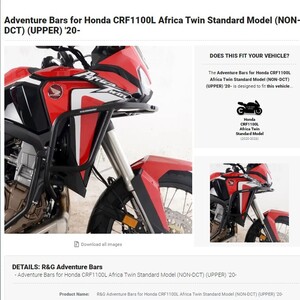 新品★R&G アドベンチャーバー クラッシュバー エンジンガード HONDA CRF1100L AFRICA TWIN アフリカツイン ホンダ 2020 2023 AB0062BK