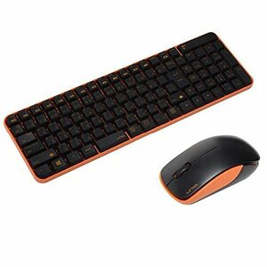 (株)ユニーク ワイヤレスマウス&キーボードコンボ サイレントモデル Black&Orange MK48367GBO