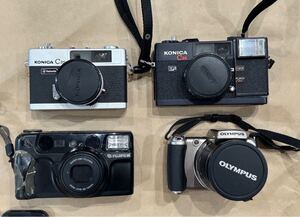 1円スタート フィルムカメラ まとめ4点 OLYMPUS オリンパス FUJIFILM フジフイルム KONICA コニカ C35 動作未確認 カメラ