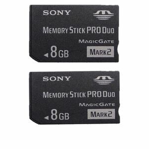 ■動作確認済■ SONYメモリースティック PRO DUO 8GB 2枚 メモリーカード デジカメ memory SONY SanDiskソニー