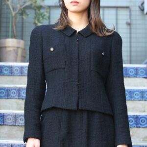 CHANEL 96A COCO MARC BUTTON TWEED SET UP JACKET SKIRT/シャネルココマークボタンツイードジャケットスカートセットアップ