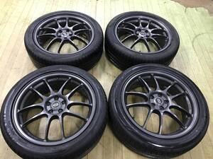 ENKEI PF01 ファルケン FK510 225/45R18 PCD100-5穴 7J+48 4本 レガシィ B4 インプレッサ CT カローラスポーツ プリウス