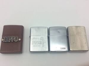 C72■【4点セット】ZIPPO オイルライター 喫煙グッズまとめ シルバー系 SINCE 1932 ウィンディ等 現状品 ジャンク品 ※劣化有り