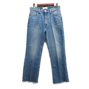 ミラオーウェン Mila Owen DENIM センタープレス 寸たら フレア デニム パンツ カットオフ ジーンズ インディゴ 0 09WFP195205 レディース