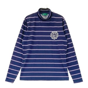 23区GOLF ニジュウサンクゴルフ ハイネック 長袖インナーTシャツ ボーダー柄 ネイビー系 1 [240101300720] ゴルフウェア レディース