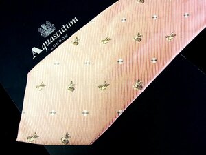 ♪今週の特売980円～♪0502♪状態並品【Aquascutum】アクアスキュータム【刺繍 犬 いぬ 動物 柄】ネクタイ♪