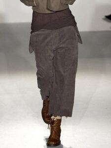 AW2002 RICK OWENS CORDUROY CROPPED TROUSERS