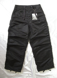 エンジニアードガーメンツ★2022fw ★ Duffle Over Pant - Flight Satin Nylon / Black【XS】