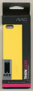 新品★iPhone5 極薄0.7mm ハードケース AVIIQ黄 液晶フィルム付