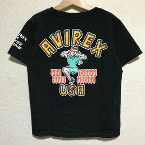 [即決古着]AVIREX×BOXER JUNTARO/アヴィレックス×ボクサー・ジュンタロー/ピンナップガールTシャツ/ブラック/キッズ/子供服/Lサイズ