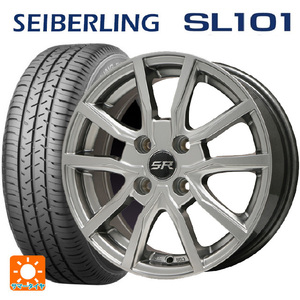 セイバーリング セイバーリング SL101 155/65R14 75S エルベ Vスポーク メタリックグレー 14インチ 4.5J 新品タイヤホイール4本セット