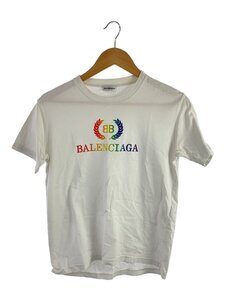 BALENCIAGA◆Tシャツ/M/コットン/WHT/TS47 570814 TEV53