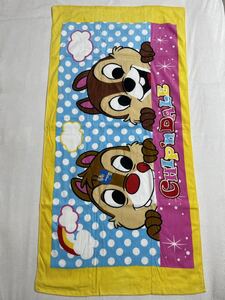 ★新品★ディズニー　チップ&デール★バスタオル★サイズ約１２０×６０cm★綿100%★Disney