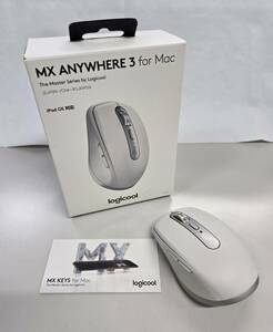 (ほぼ未使用)(美品) ロジクール logicool MX ANYWHERE3 for Mac ワイヤレスマウス 箱付 動作確認済 付属品画像の通り