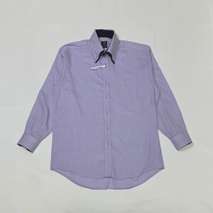 BRICK HOUSE // 東京シャツ / 形態安定 長袖 シャドーストライプ柄 2枚衿 ドゥエボットーニ ボタンダウン シャツ・ワイシャツ・サイズ LL