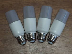 LED電球 T形タイプ 口金直径26mm 100w形相当 昼光色 8.3W 1130ルーメン 調光器非対応 4個セット 6500K E26