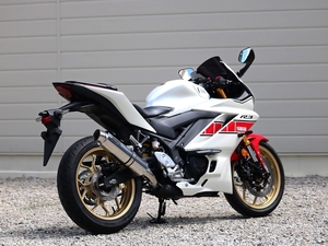 新品 WR’S YZF-R3 2022・2023～/MT-03 2023～ (8BL-RH21J) スリップオン ラウンドタイプ ステンレスサイレンサー BF2310JM ダブルアールズ