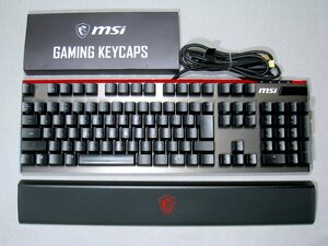 【中古】MSI Vigor GK80 GAMING ゲーミングキーボード CHERRY MX RGB シルバー軸