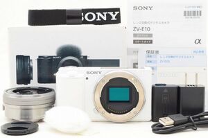 ☆新品同様☆ Sony ソニー ZV-E10 E PZ 16-50 OSS パワーズームレンズキット ZV-E10L 元箱 付属品 Shot数 僅か 20枚前後！ ♯24120401