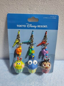 絶版 TOKYO DISNEY RESORT バグズライフストラップ フリックハイムリックフランシス 東京ディズニーリゾート ストラップ イヤホンジャック