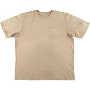 古着 ビッグサイズ カーハート Carhartt 半袖 ワンポイントロゴポケットTシャツ メンズXXXL /eaa429970