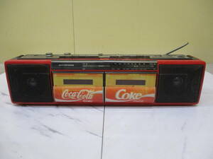 S591　棚37　ジャンク品　通電不可　コカ・コーラ　CocaCola　Wラジオカセットレコーダー　ラジカセ　TRC-938　オーディオ機器