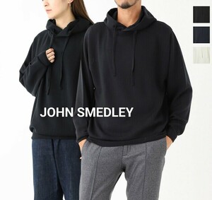 ジョンスメドレー JOHN SMEDLEY ニットパーカーRAE 24ゲージ L メンズ ブラック 