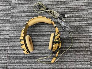 80／KOTION EACH G9600 ヘッドフォン ゲーミング ヘッドセット 迷彩　中古