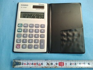 CASIO　カシオ　SL-310ET　電卓　10桁　手帳タイプ　／TWO　WAY　POWER　★動作品