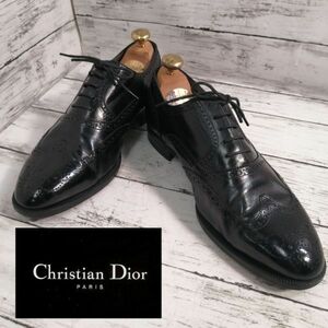 8r20 Christian Dior ブローグシューズ 25.5㎝ ブラック 41 ビジネス メンズ 紐 シューズ クリスチャンディオール